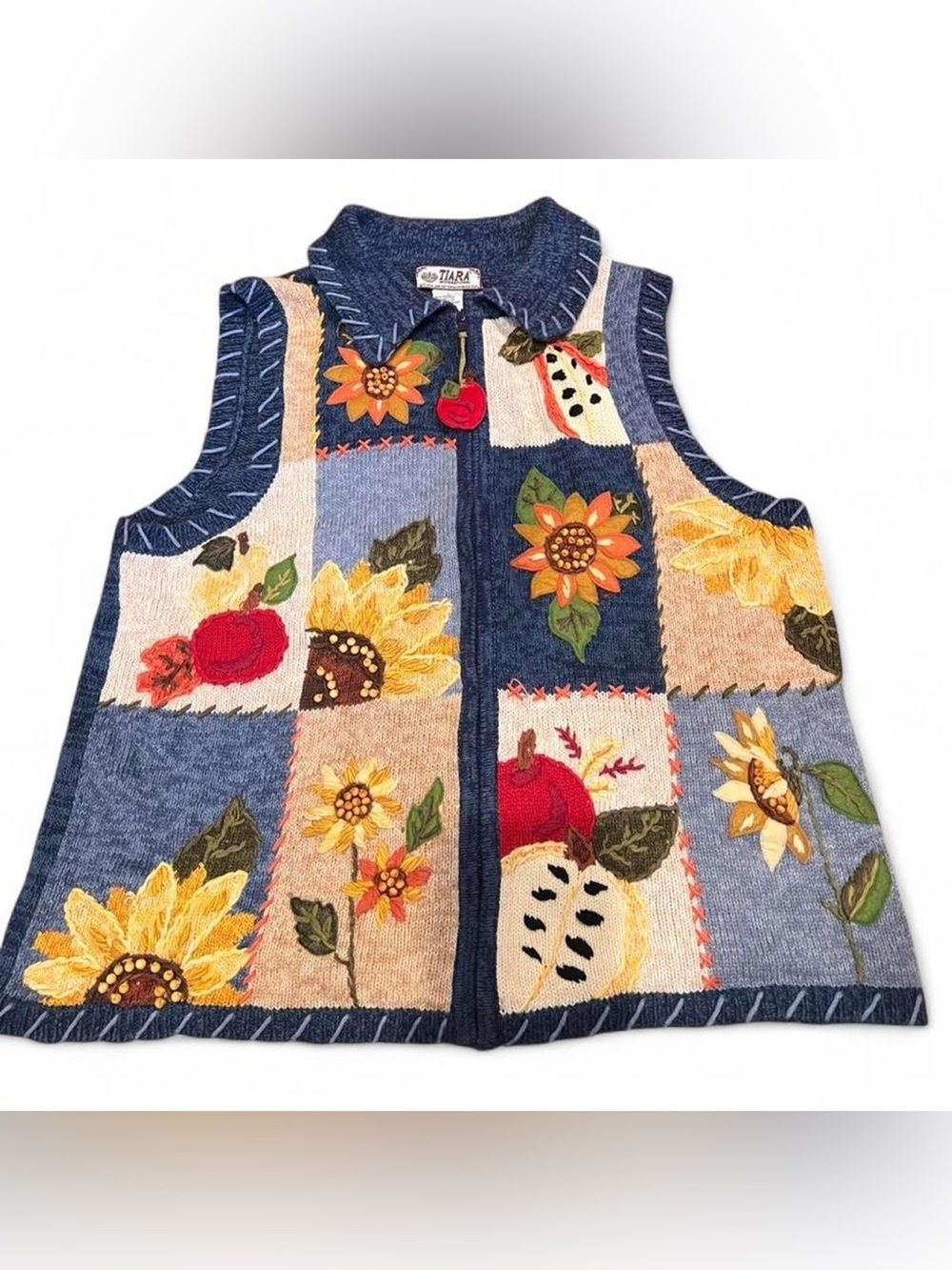 Patchwork Sunflower Vest